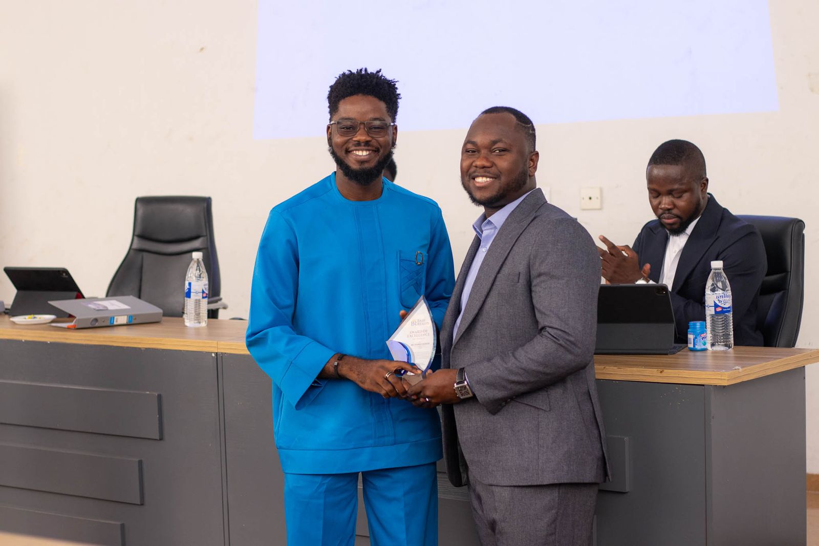 Mr Kolawole receiving His Award