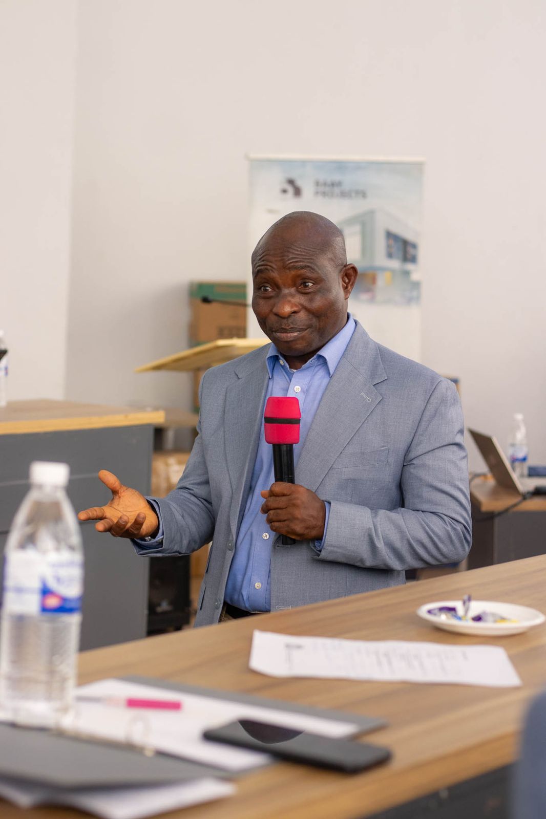 Dr Ayo Oniku speaking at the symposium
