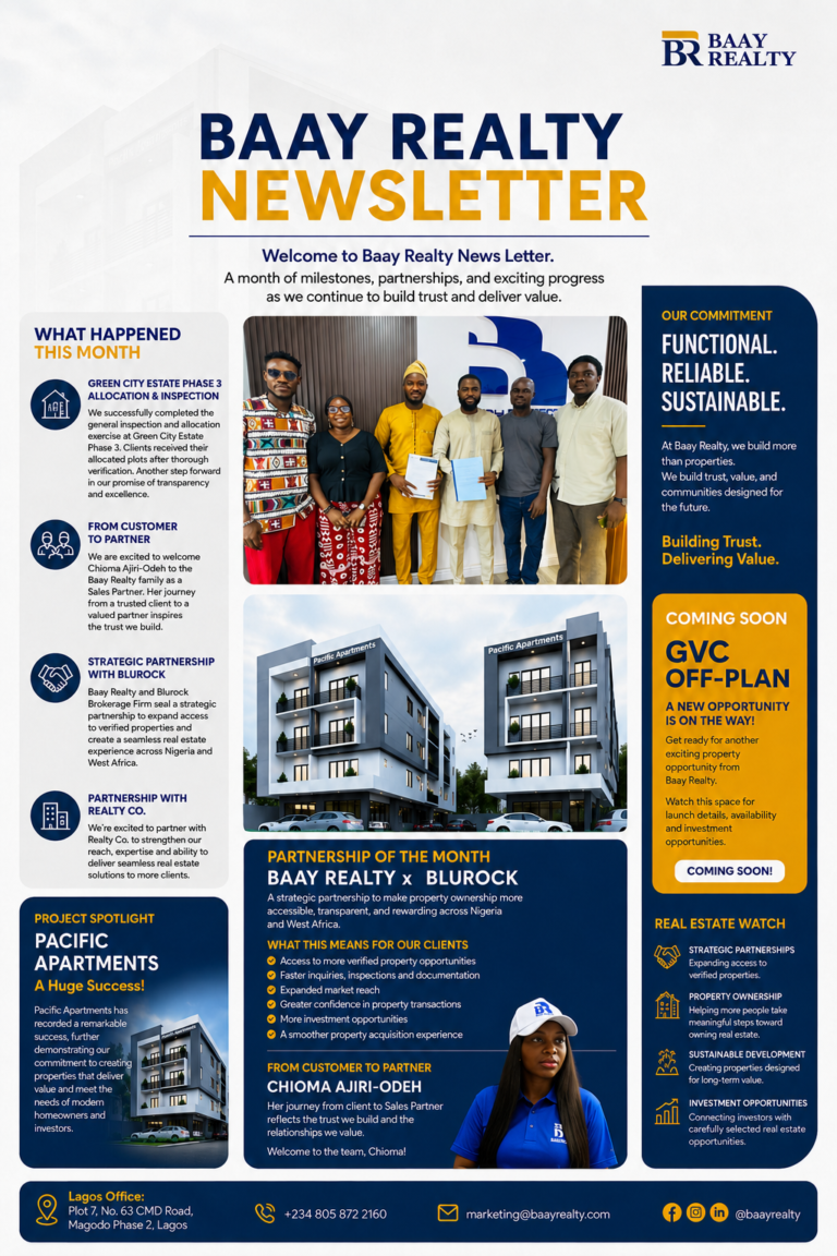 Baay Realty Newsletter – A Month of Milestones, Partnerships & Progress